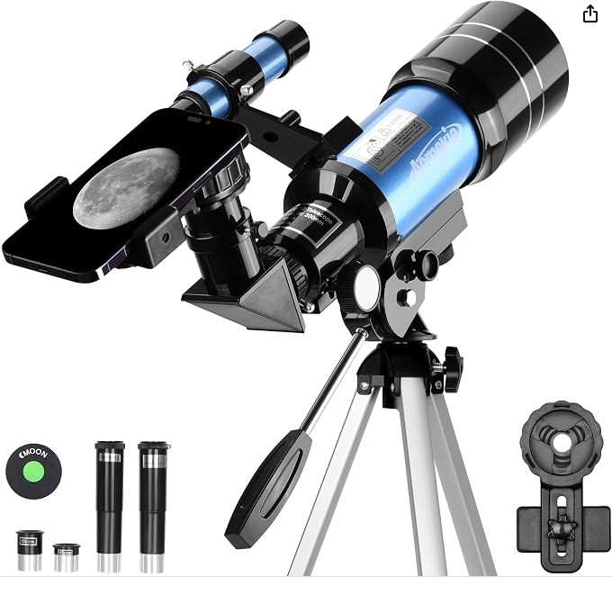 Aomekie 30070 Kids Astronomical Telescope 150X Lunar Scope for Beginners